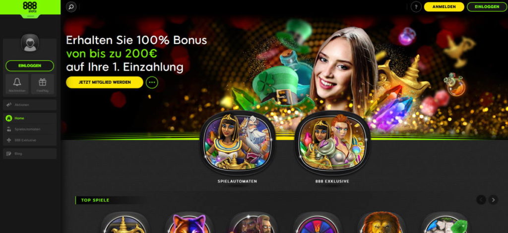 Startseite von 888Slots
