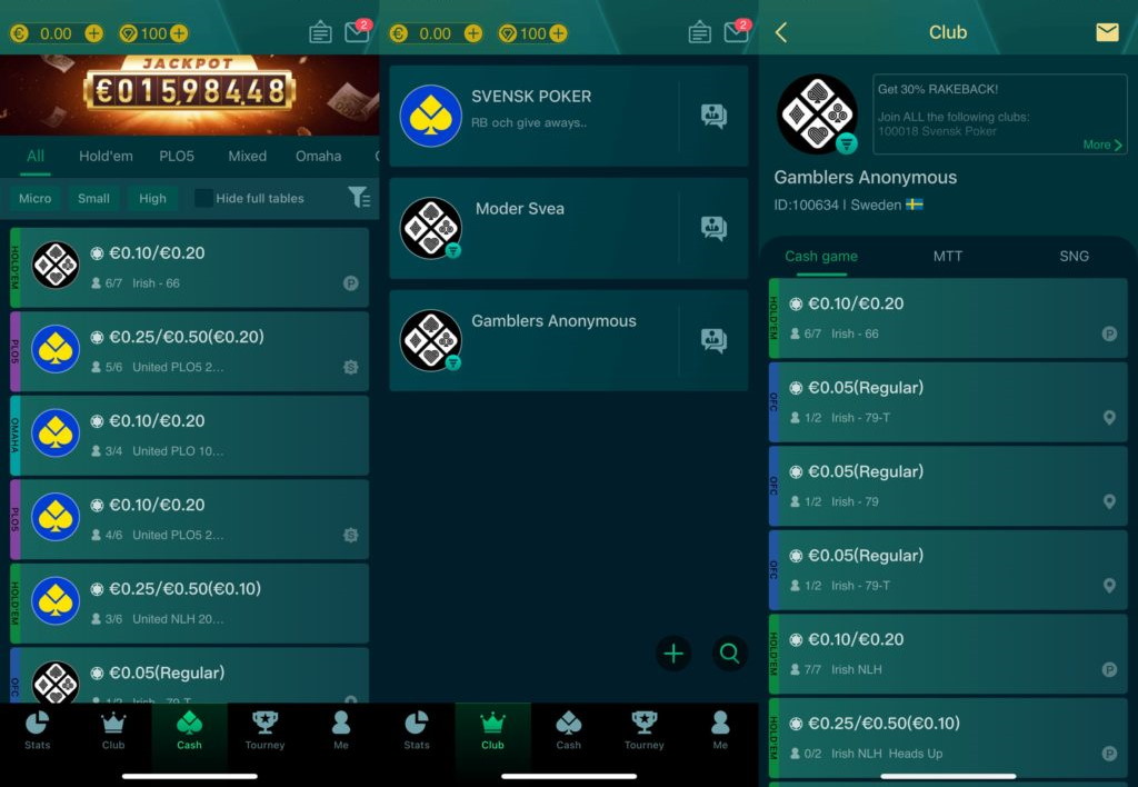 Cashgame Lobbies