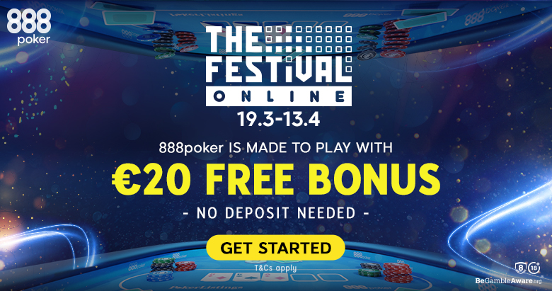 Es ist wieder da und es ist noch größer… $1M gibt es beim The Festival Online bei 888Poker zu gewinnen