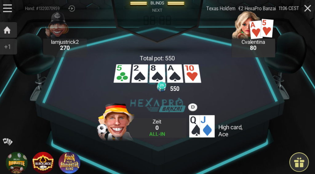 Unibet Hexapro Tisch