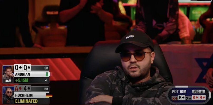 Hochheim spielt beim WSOPE-Hauptturnier Heads-up gegen Andrian