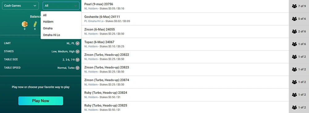 Pokerspiele von Juicy Stakes Poker