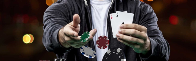 Pokerchips werfen.