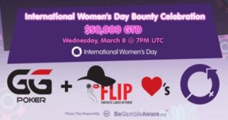 GGPoker International Women's day bounty celebration.